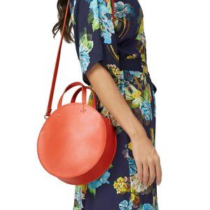 Clare V. Petit Alistair Leather Circular Crossbody